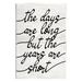 Stupell Industries Ax-316-Wood Years Are Short Phrase On MDF by Lil' Rue Textual Art in White | 15 H x 10 W x 0.5 D in | Wayfair ax-316_wd_10x15