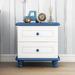 Isabelle & Max™ Adryen Solid Wood Nightstand Wood in Blue | 19.5 H x 19.7 W x 15.7 D in | Wayfair 5DA25D3BE9B04C9DB0BC082CA8B2331A