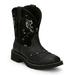 Justin Boots Mandra 8" Square Toe - Womens 6.5 Black Boot B