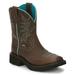 Justin Boots Mandra 8" Square Toe - Womens 6 Brown Boot B