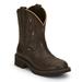 Justin Boots Gemma 8" Round Toe - Womens 8 Brown Boot B