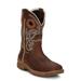 Justin Original Workboots NiTread 11" WP Square Nano Comp Toe Work Boot - Mens 11 Brown Boot D