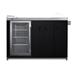 Summit CARTOS54RG 58" Kitchenette w/ Sink & Refrigerator - Black/Silver, 115v