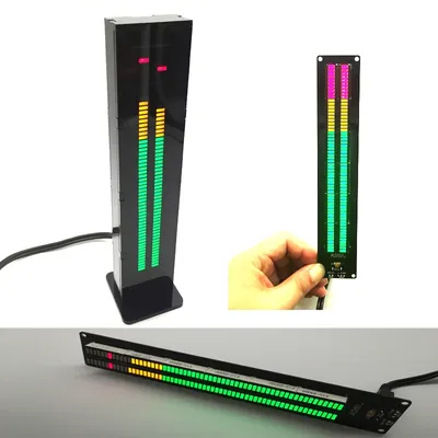 Analyseur de spectre de musique stéréo LED 60 segments indicateur de niveau Audio stéréo compteur