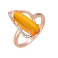 FJ – grosse bague en Zircon cubique pour femme couleur or Rose blanc marron foncé nouvelle