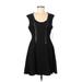 Jessica Simpson Cocktail Dress - Mini Scoop Neck Sleeveless: Black Solid Dresses - New - Women's Size 10