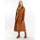 Dreimaster Trenchcoat aus Leder Damen cognac, XS