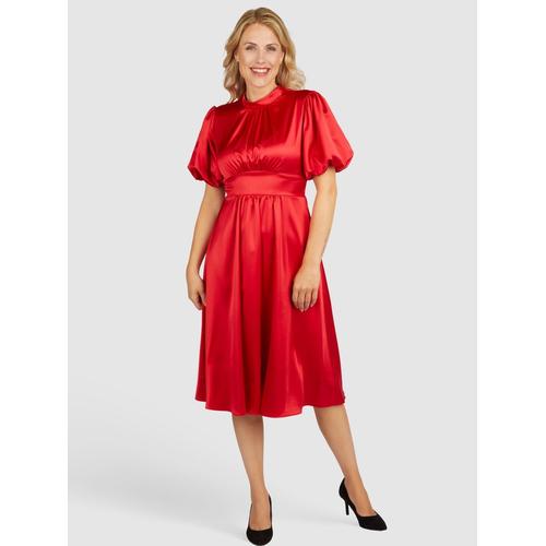 Kleo Abendkleid Abendkleid aus Satin Damen rot, 42