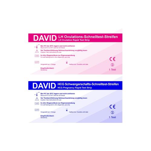 David Ovulationstest 20 miu/ml + Schwangerschaftst. 10miu/ml 25 St