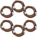 Seismic Audio 6 Pack of 25 Foot Brown XLR Patch Cables Microphone Cords - 3 Pin XLRM to XLRF - SAXLX-25Brown-6Pack