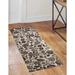 WOODCUT FALL FLOWERS BROWN Doormat By Kavka Designs