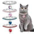 Corashan Love Water Drop Rhinestone Cat Necklace Pet Dog Necklace Jewelry Necklace Cat Necklace Light Purple L