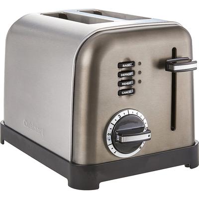 Cuisinart CPT-160BKS 2-Slice Metal Classic Toaster, Stainless Steel/Black