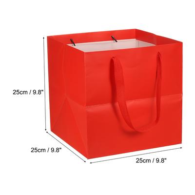 12Pcs Paper Favor Gift Bags Tote with Handles 9.8"x9.8"x9.8"