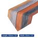 Table Runner 72" x 13", Retro Table Runner, Orange & Grey - Orange & Grey