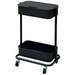 [Yamazen] Wagon 2-drawer slim (with top panel and casters) under desk storage height adjustable desk wagon kitchen wagon assembled black UDST-2T(BK) Telework