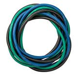 CanDo 10-5382 Low Powder Exercise Tubing Pep Pack Moderate with Green/Blue/Black