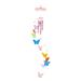 VerPetridure Colorful Butterfly Wind Chimes Metal Aluminum Tube Plastic Wind Chimes Pendant Pendant Garden Decoration Wind Chimes Pink Butterfly Wind Chimes Color Wind Chimes Outdoor Garden Decoratio