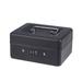 NUOLUX Cash Box with Combination Lock Thicken Durable Cash Box Safety Box Cash Store Cashier Box (Size S Black)