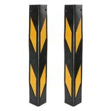 NUOLUX 2pcs Reflective Rubber Corner Guards Wall Corner Guard for Parking Garages Warehouses