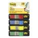 Post-it Colored Small Tape Flag - Removable Self-adhesive - 0.50 X 1.75 - Assorted - 140 / Pack (MMM6834)