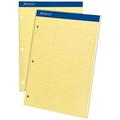 Ampad Double Sheet Law-ruled Writing Pad - 100 Sheet - 15 Lb - 8.50 X 11.75 - 100 / Pad - Canary Paper (20245)
