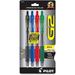 Pilot G2 Retractable Gel Ink Rollerball Pens Bold Pen Point - 1 mm Pen Point Size - Refillable - Retractable - Assorted Gel-based Ink - 4 / Pack