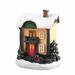 Christmas Village Houses with LED Light Resin Village Houses Lit Building Table Decoration for Christmas Holiday Party Dollhouse Decoration