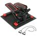 Zimtown Mini Stair Stepper with Resistance Bands Portable Twist Stepper Machine Adjustable Resistance Design Red