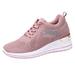 gvdentm Sneakers for Women Women Running Walking Shoes Lady Non Slip Jogging Tennis Sneakers Breathable Pink 7.5