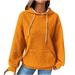 Oalirro Fashion Women Hoodies Fall and Winter Comfort Colors Sweatshirts Crew Neck Long Sleeve Women S Tops Womens Cardigan Sweaters Orange