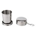 JINGT Stainless Steel Folding Telescopic Cup Pumping Portable Outdoor Camping Cup