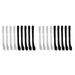 18 Pcs Thick Non- Elastic Sport Headbands Hair Headbands Exercise Hair and Sweatbands for Women and Men(Black Grey)