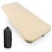 IVV 4 Inch Thick Self Inflating Sleeping Pad Ultra Comfort Camping Mattress with Solid Foam and Pump Bag to Adjust Firmness for 4 Season Use Outdoor Mat for Car Tent Travel (Beige)