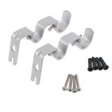 NUOLUX 2pcs Curtain Rod Curtain Holder Curtain Drapery Rod Curtain Accessories for Curtain Decor (Silver)