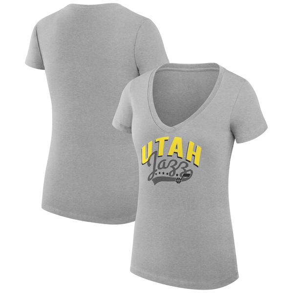 womens-g-iii-4her-by-carl-banks-heather-gray-utah-jazz-filigree-logo-v-neck-fitted-t-shirt/