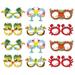 CSCHome 12 PCS Birthday Decoration Fruit Paper Glasses Outdoor Party Supplies Tropical Party Decor