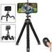 Phone Tripod Portable and Flexible Adjustable Cell Phone Stand Holder with Remote and Universal Clip Compatible