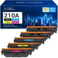 210A Toner Cartridges 5 Pack Compatible Replacement for HP Color Laserjet Pro MFP 4301fdw 4301fdn Pro 4201dw 4201dn Series Printer 210X 210 W2100A W2100X High Yield Ink (â€ŽBlack Cyan Yellow Magenta)