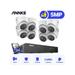 ANNKE 5MP PoE Security Camera System w/ 6MP 8 Channel NVR 8Pcs 5MP Turret IP Cameras Support RTSP 24-7 Hour Audio Recording 100 FT EXIR 2.0 Night Vision IP67 Weatherproof With 2T Hard Drive