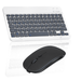 Rechargeable Bluetooth Keyboard and Mouse Combo Ultra Slim Keyboard and Mouse for Lenovo Yoga Tablet 2 10.1 and All Bluetooth Enabled Mac/Tablet/iPad/PC/Laptop - Shadow Grey with Purple Mouse