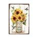 Putuo Decor Metal Wall Decor Hummingbird Sunflower Enjoy The Little Things Metal Signs Vintage Room Decor Tin Sign for Garage Man Cave Bar 8x12 inches