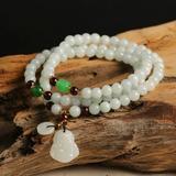 Natural Grade A Jade Bracelet/necklace Garnet Gourd Pixiu Pendant