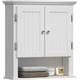 UTEX Bathroom Cabinet Wall Mounted Wood Hanging Cabinet Wall Cabinets with Doors and Shelves Over The Toilet for Bathroom White