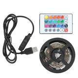 NUOLUX 5V Waterproof SMD 5050 30 LEDs 1M RGB LED Strip Lights Set Flexible Tape Lights for Indoor Club Party Decoration with IR Remote Controller