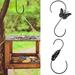 Fairnull 2Pcs Bird Feeders Hanger Heavy Duty Butterfly/Feather Metal Hummingbird Bird Feeder Hook Garden Supplies