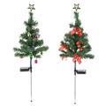 2Pcs Outdoor Waterproof Solar Christmas Tree Lights - LED Landscape Decorations for Garden Lawn and Patio