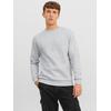 Sweatshirt JACK & JONES "JJEBRADLEY SWEAT CREW NOOS", Herren, Gr. S, grau (light grau melange), angeraute Sweatware, Obermaterial: 61% Polyester, 39% Baumwolle, meliert, modisch, relaxed fit taillenbedeckt, Rundhals, Langarm Rippbündchen,...