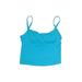 Lands' End Swimsuit Top Blue Print V Neck Swimwear - Women's Size 16