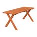 Loon Peak® Roland Rectangular 4 - Person Outdoor Table Wood in Red | 27" W x 70" L x 30" H | Wayfair 103FF21D53E744CD90B1113D3049C096